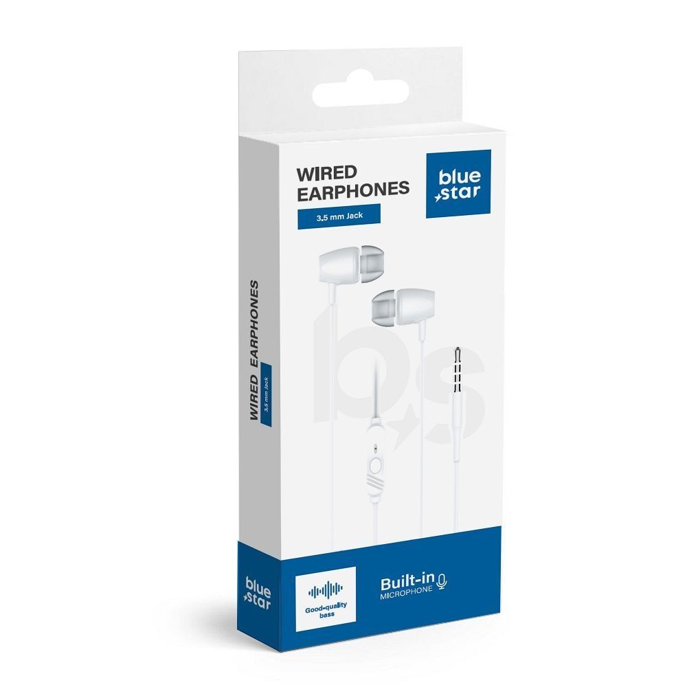 BLUE STAR słuchawki przewodowe Jack 3,5 mm z mikrofonem PA-E67 1,2 m b