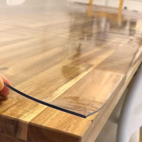 Прозора Силіконова скатертина на стіл м'яке рідке скло плівка клейонка