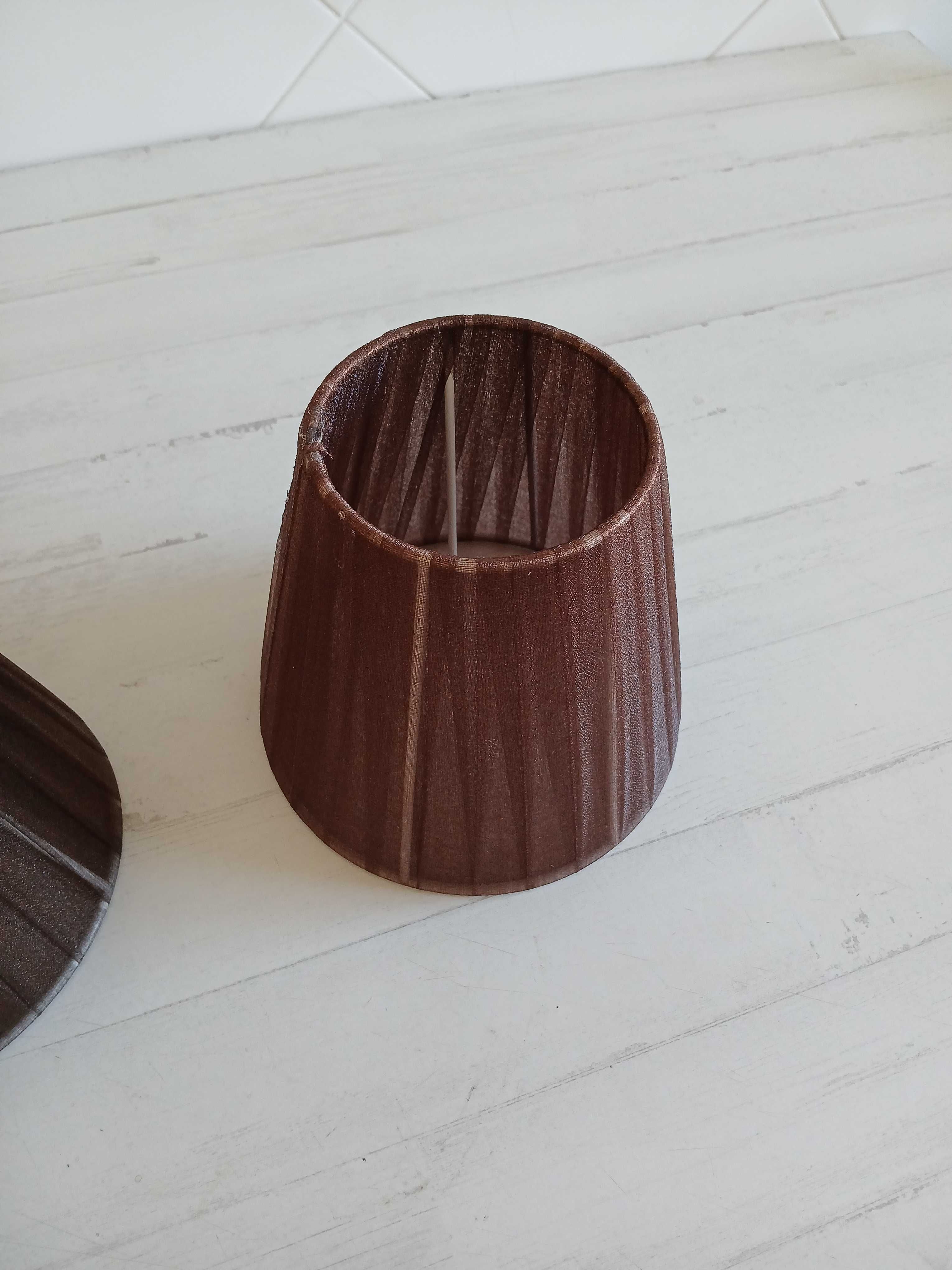 Conjunto 2 Abajours Pequenos Candeeiros Castanhos Lamp