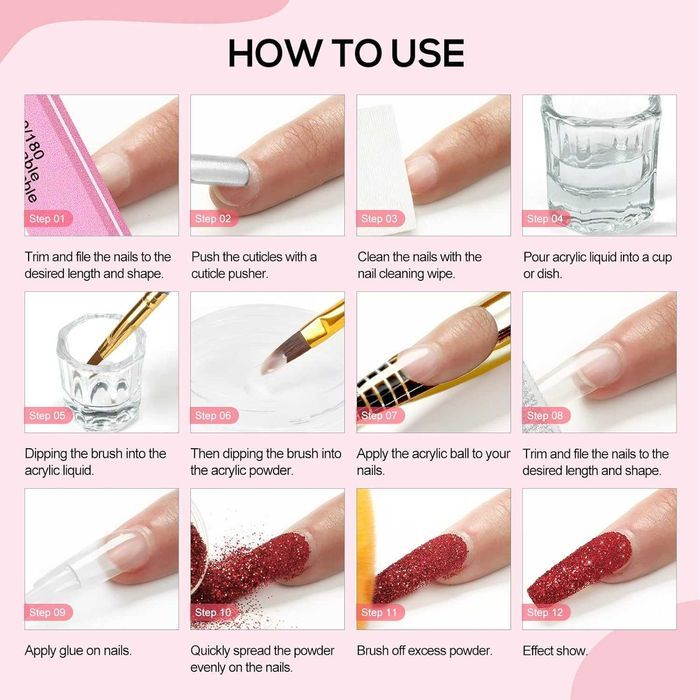 Kit Manicure semipermanente com lâmpada LED para unhas manicure, broca