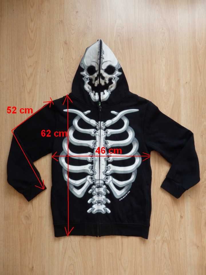 Bluza Kościotrup z maską w kapturze.