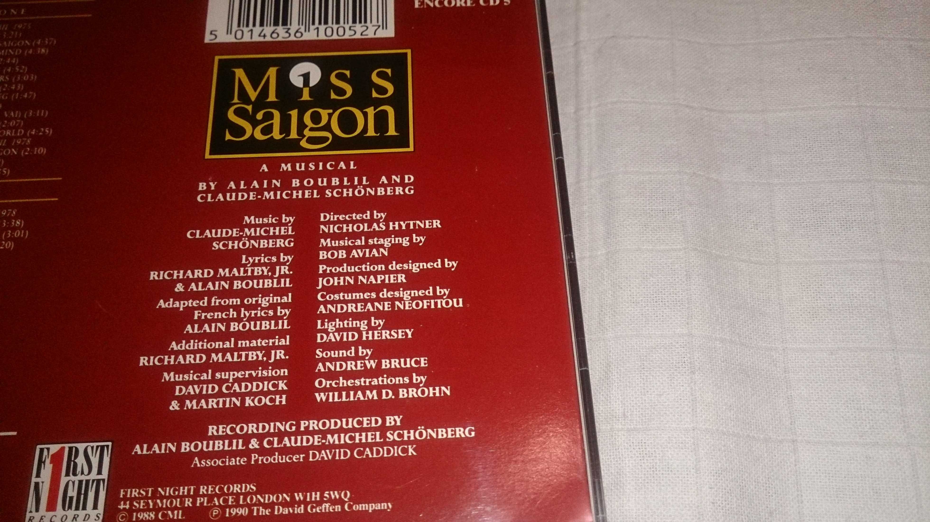 miss saigon (musical by alain boublil and claude-michel schonberg) 2CD