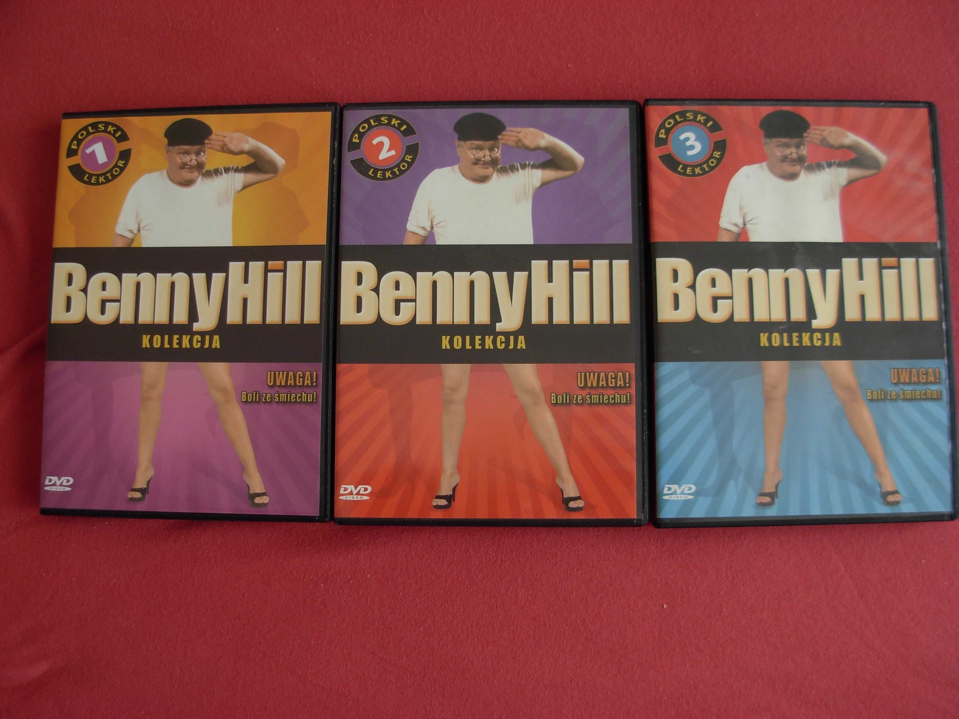 Benny Hill na płytach DVD  3 szt. - na płytach jest 9 epizodów