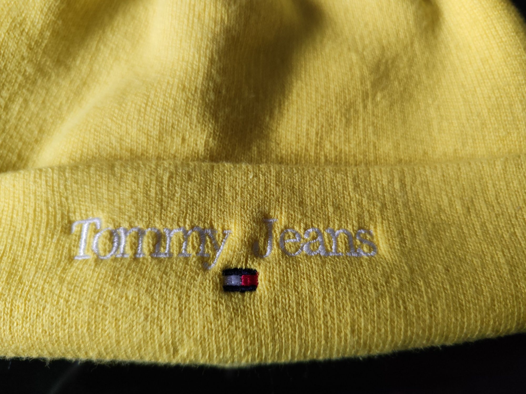 Nowa czapka Tommy Jeans dziecięca żółta przejściowa wiosenna