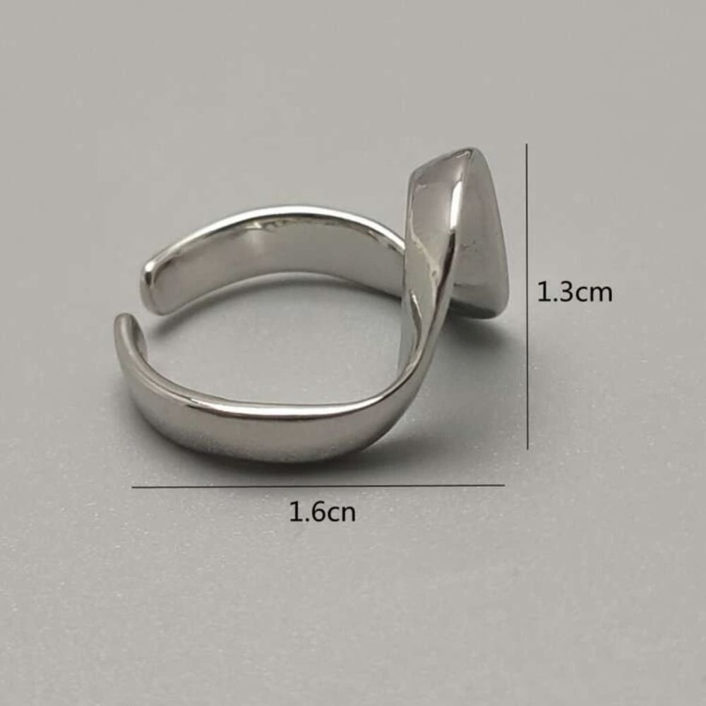 Nowy regulowany srebrny pierścionek Liquid Metal Vintage y2k