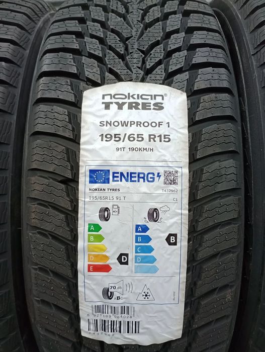 NOWE OPONY ZIMOWE 195/65 R15 91T NOKIAN TYRES SNOWPROF 1 91T