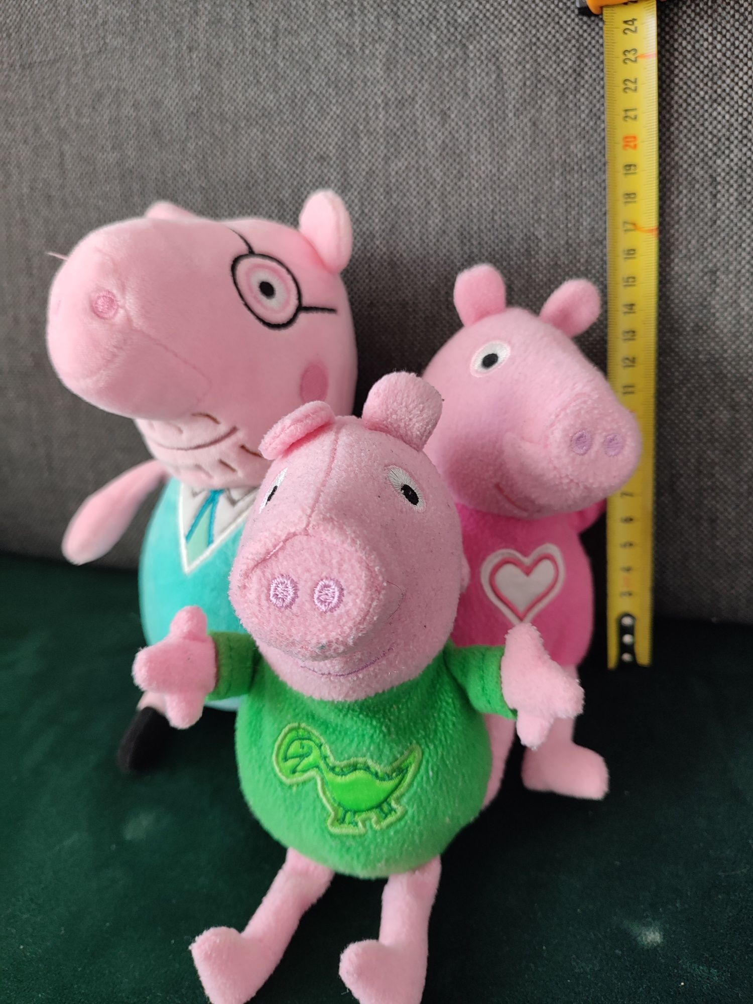 Maskotki, pluszaki Świnka Peppa, 3 sztuki