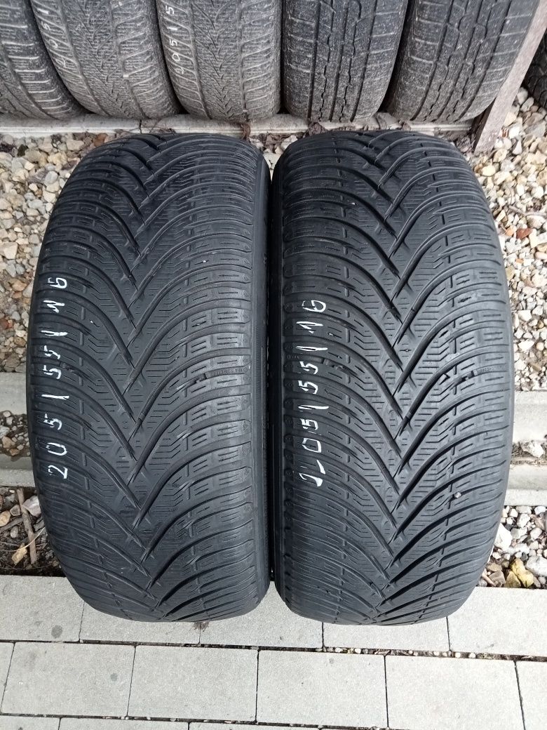 2x Opony Używane Całoroczne 205/55R16 Kleber