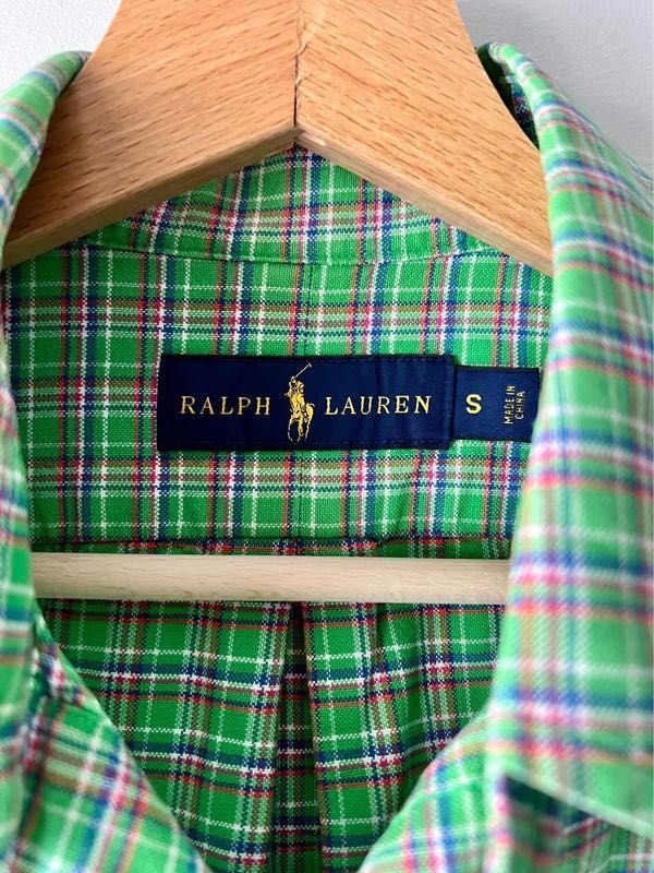 Zielona koszula w kratę Ralph Lauren