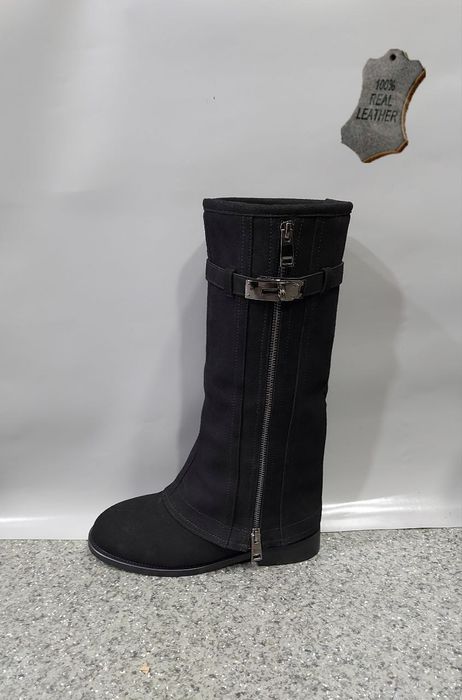 Чоботи труби шкіра в стилі GIVENCHY 3 кольори