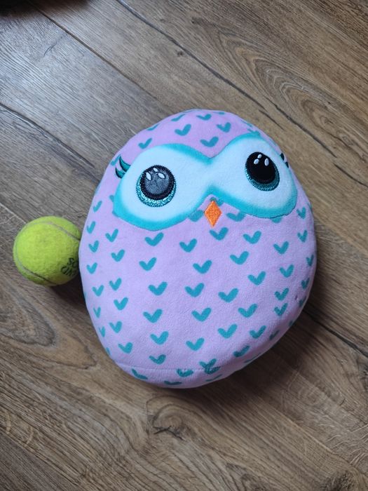 Ty, Squish-a-Boss, Sowa Winks, maskotka, 22 cm różowa fioletowa