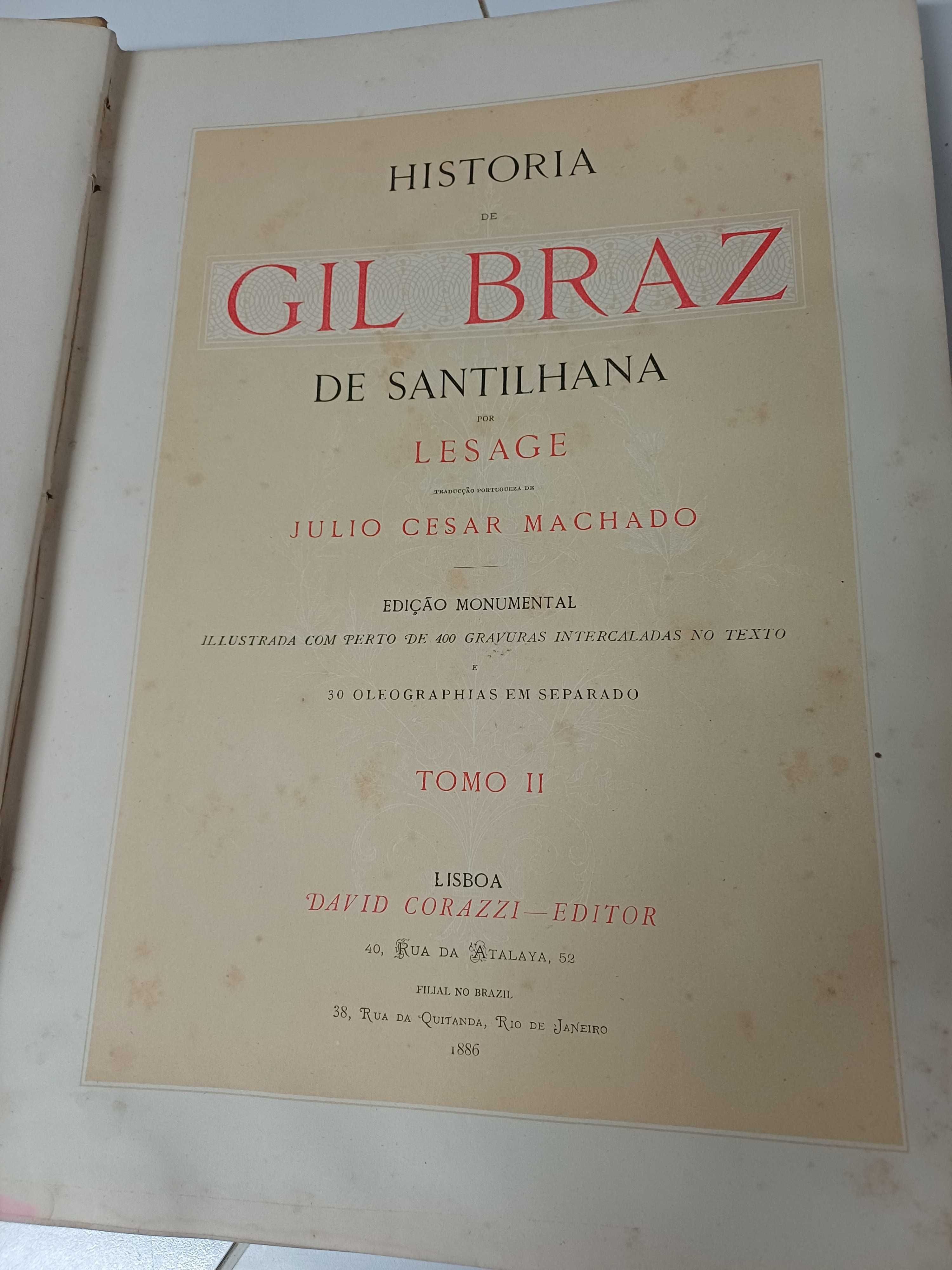 História de Gil Braz de Santilhana 2 volumes