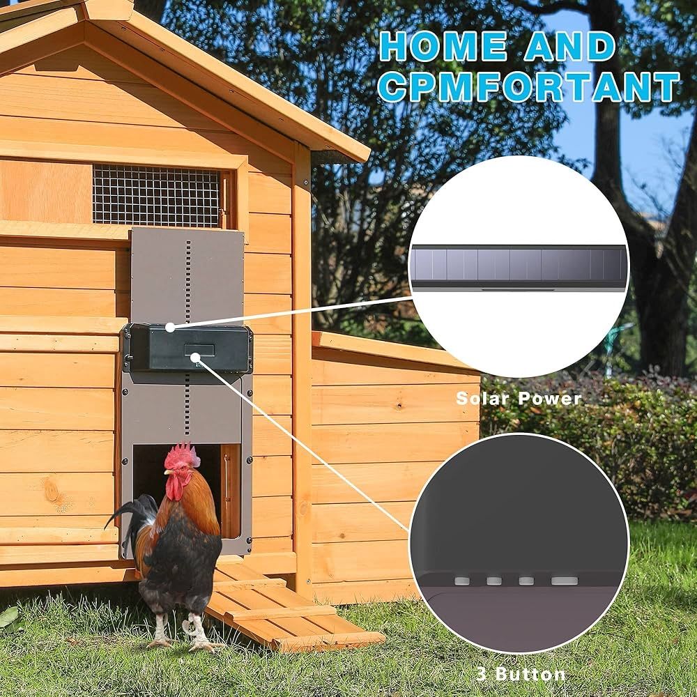 Automatyczne Drzwi do Kurnika z Panelem Słonecznym – Fuzzy-Bird