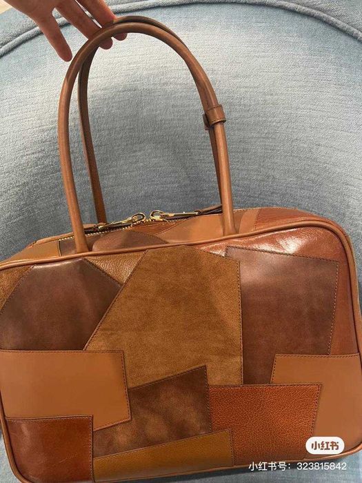 Torebka skórzana Miu! W łatki! Woreczek+pudełko!Premium! Od Ręki 34x24