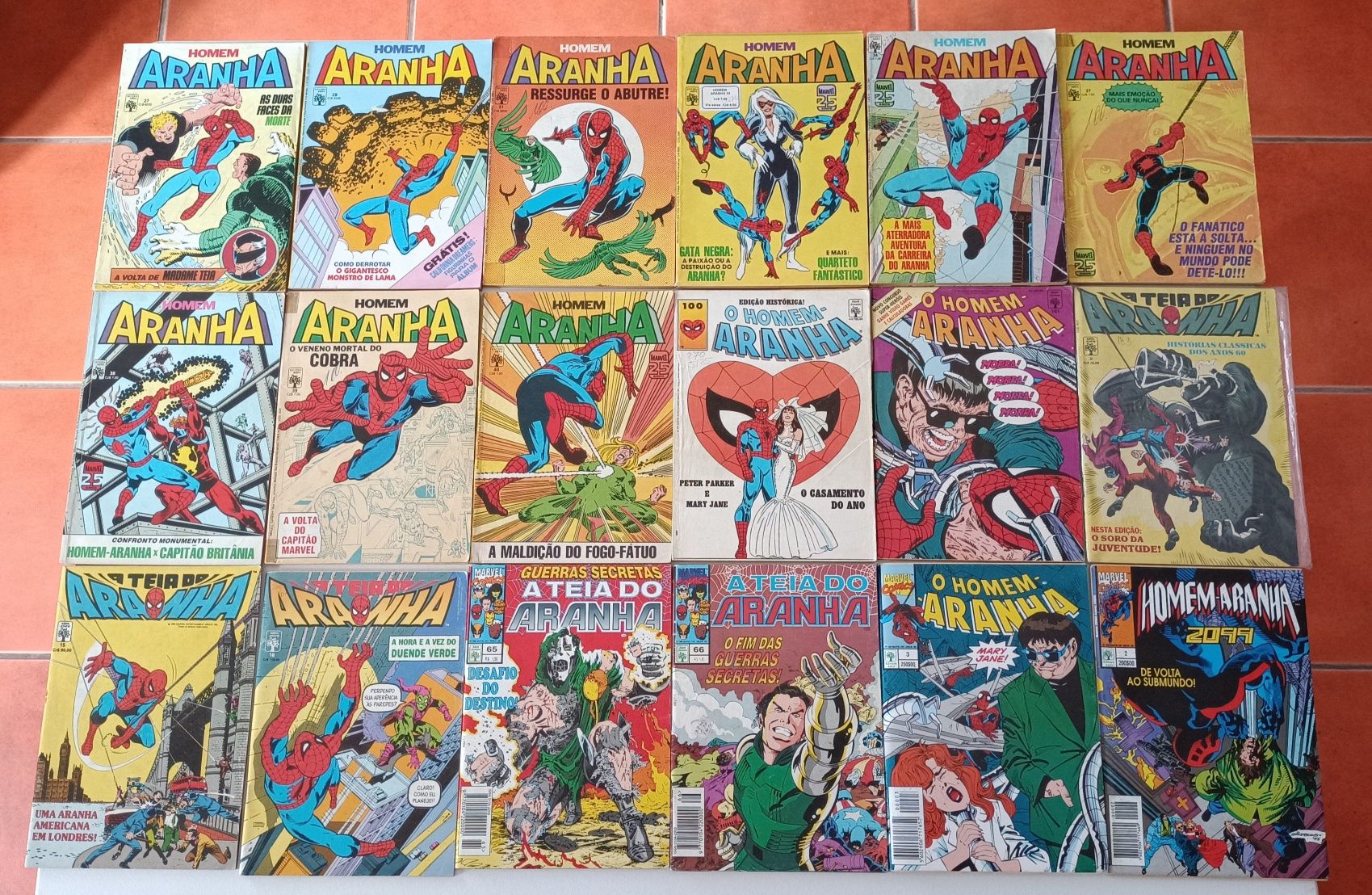40 Livros Homem Aranha da Abril e da Marvel