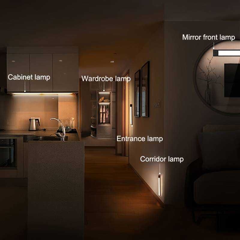 Iluminação de Armário com Sensor de Movimento LED Recarregável Cozinha