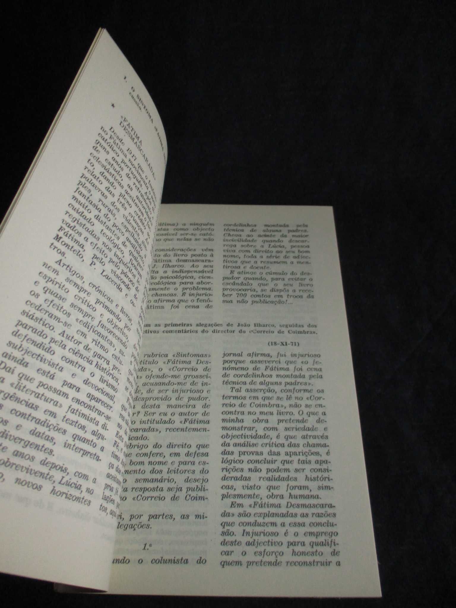 Livro Desmascarado o autor de Fátima Desmascarada 1971