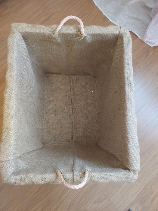 Cesto de lenha de verga 39 altura,52largura ,43 profundidade