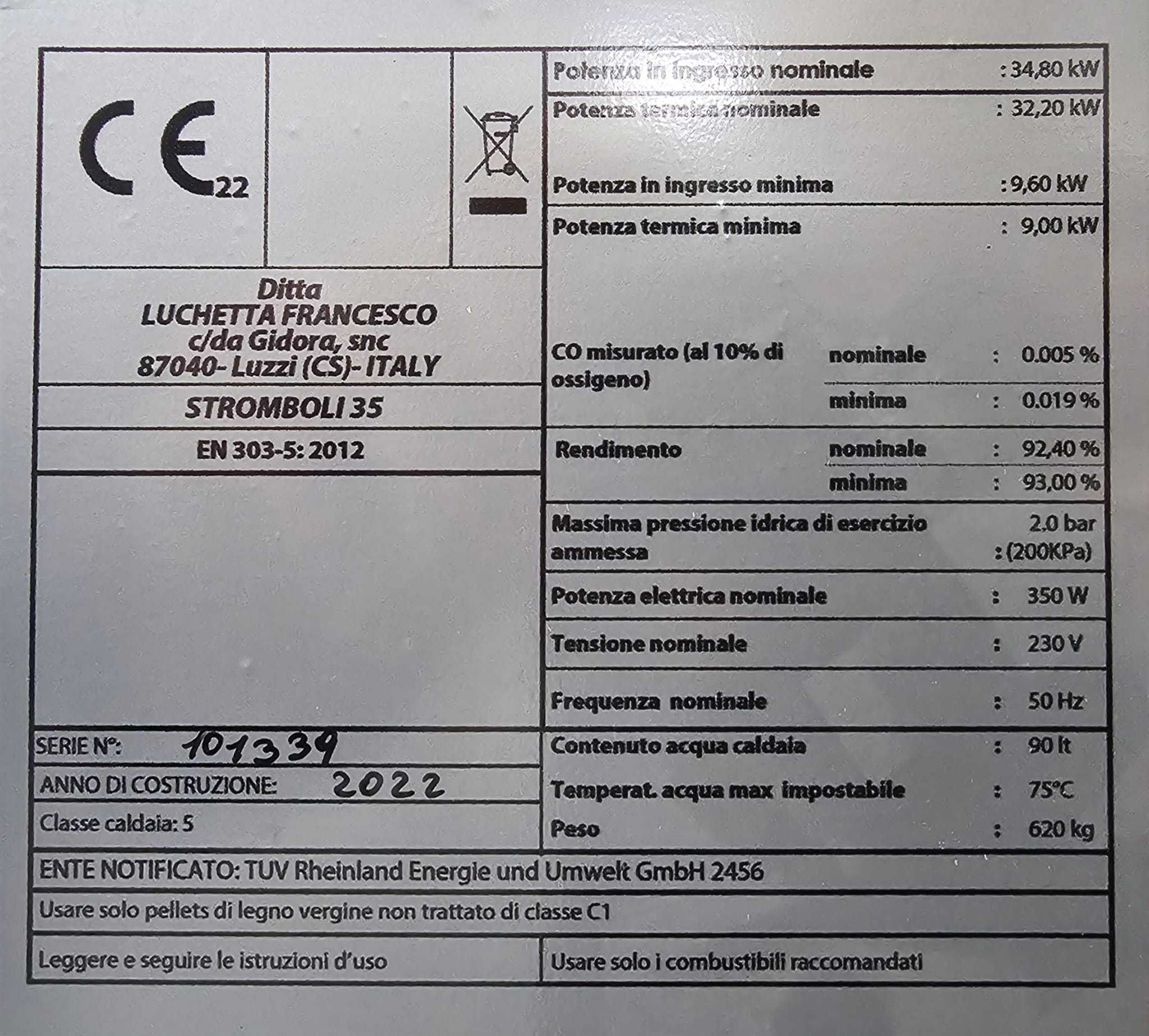 Stromboli Piec na pellet