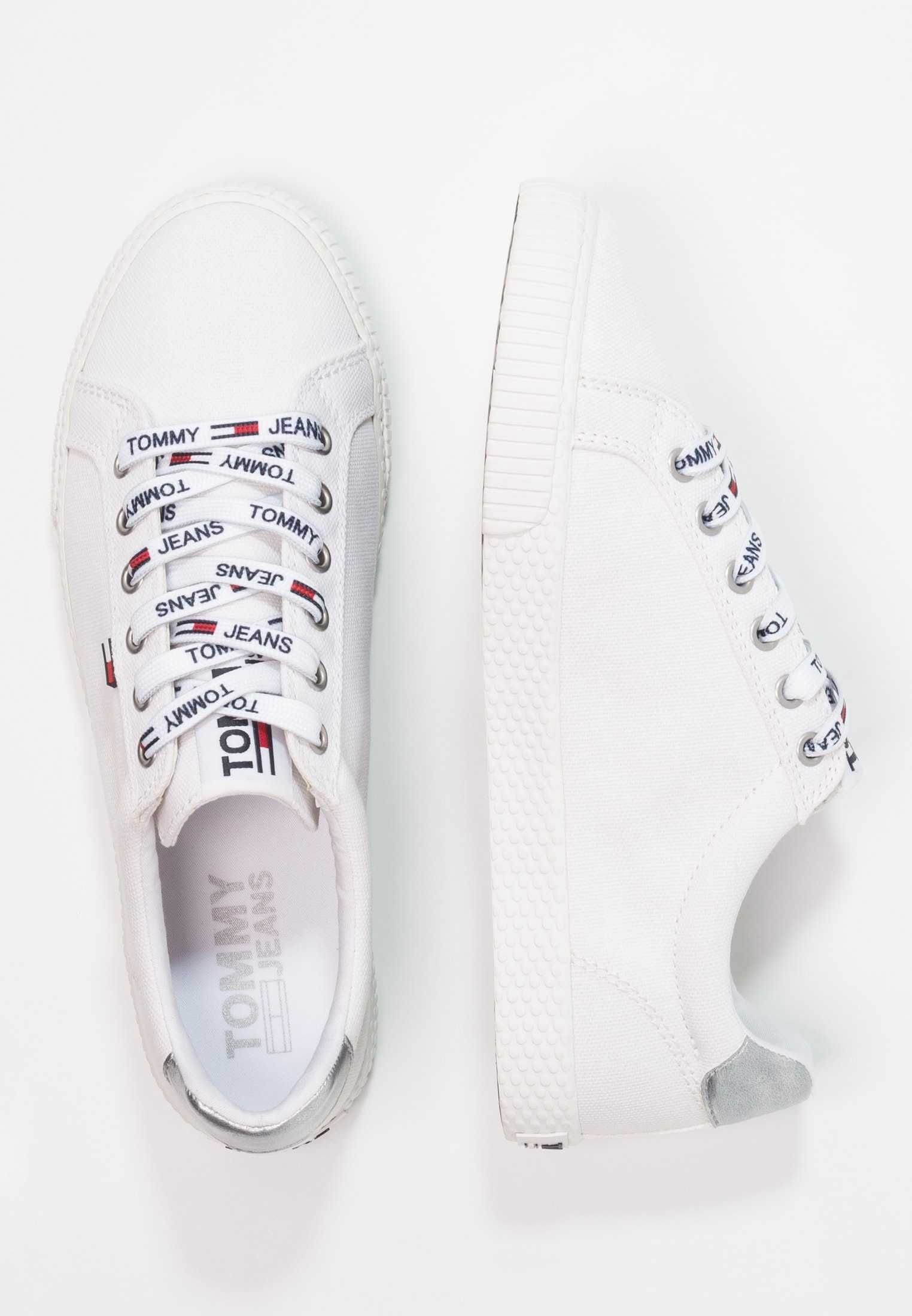 Sneakersy Tommy Hilfiger, rozmiar 37, jasne, białe