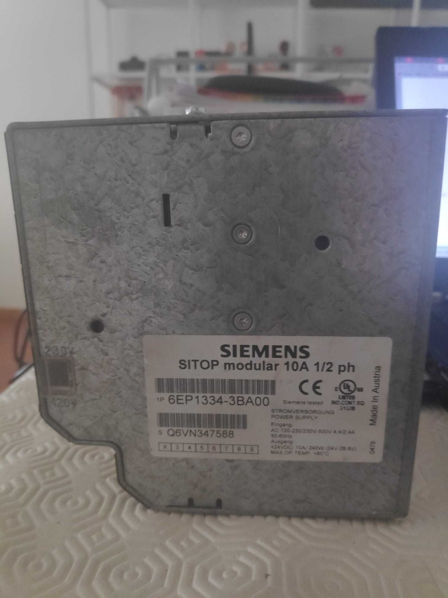 Siemens SITOP Modular 10A 1/2 Ph 6EP1334-3BA00 Power Supply