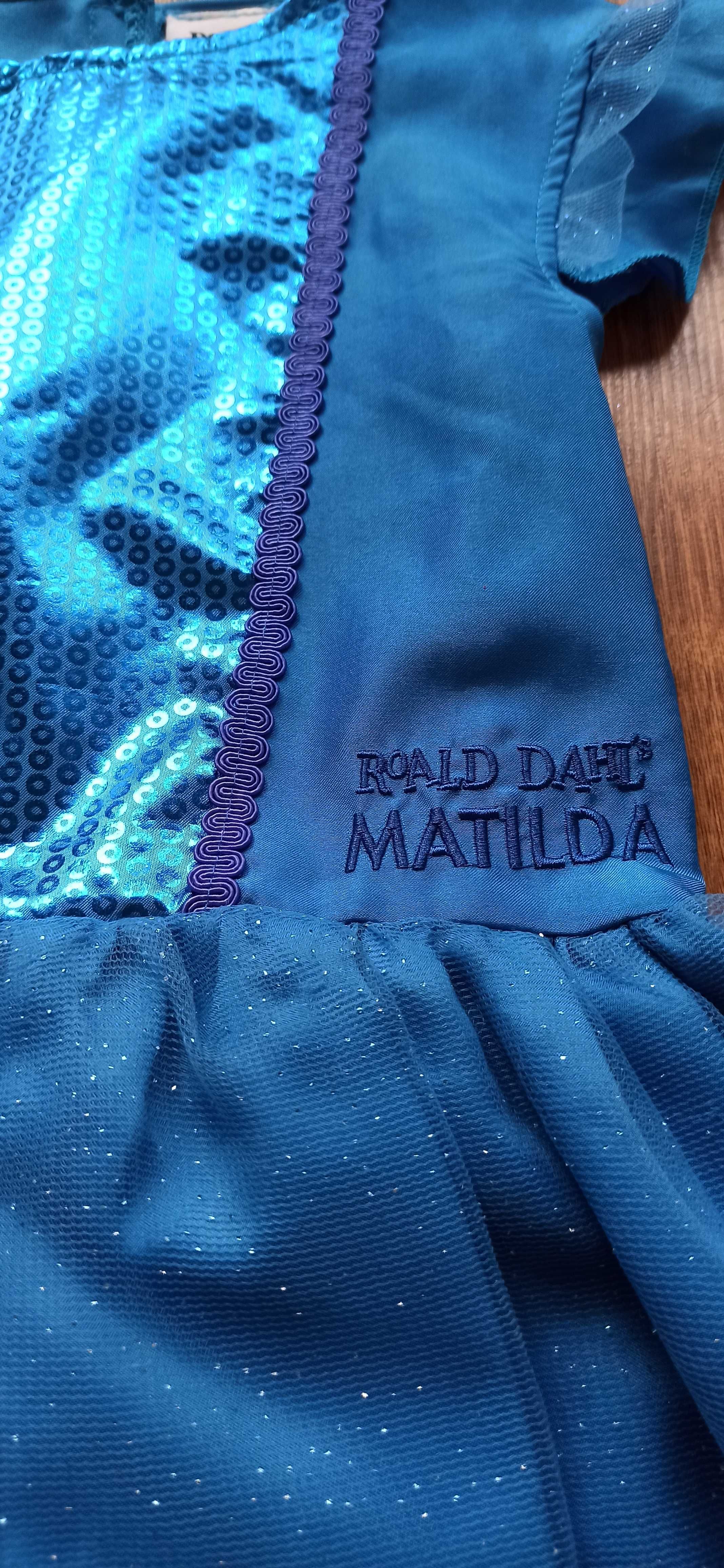 Strój sukienka Matylda przebranie 7-8 lat Roald Dahl