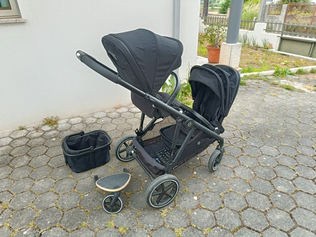 Carrinho duplo Gazelle S, com duas cadeiras