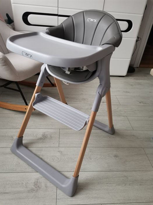 Krzesełko do karmienia SKŁADANE. Momi Kala. Szare.