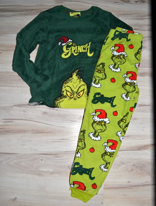26^ The Grinch świąteczna piżama pluszowa 7/8 Lat_122/128 cm