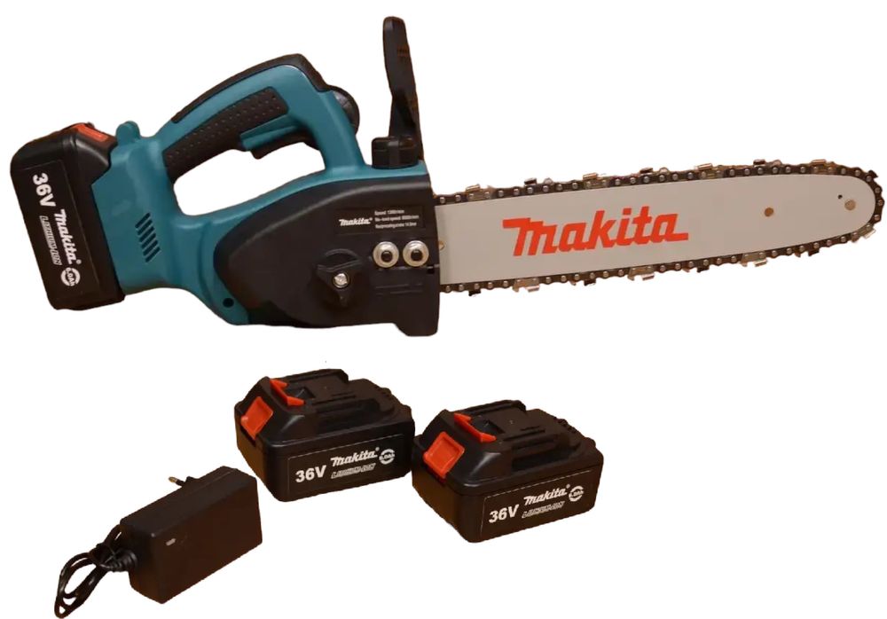 Аккумуляторная цепная пила MAKITA З6В 6А ,с двумя аккумуляторами