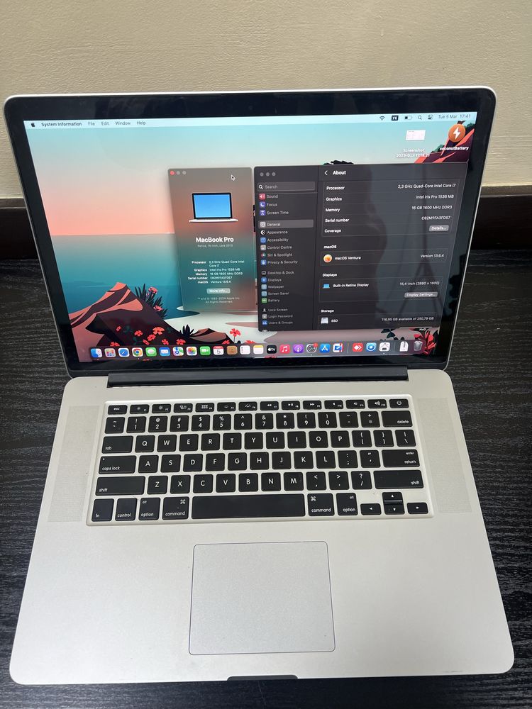 Macbook Pro 2013 2014 i7 4 gen/ 16 gb ram/ 256 gb ssd / gtx 750m 2 gb