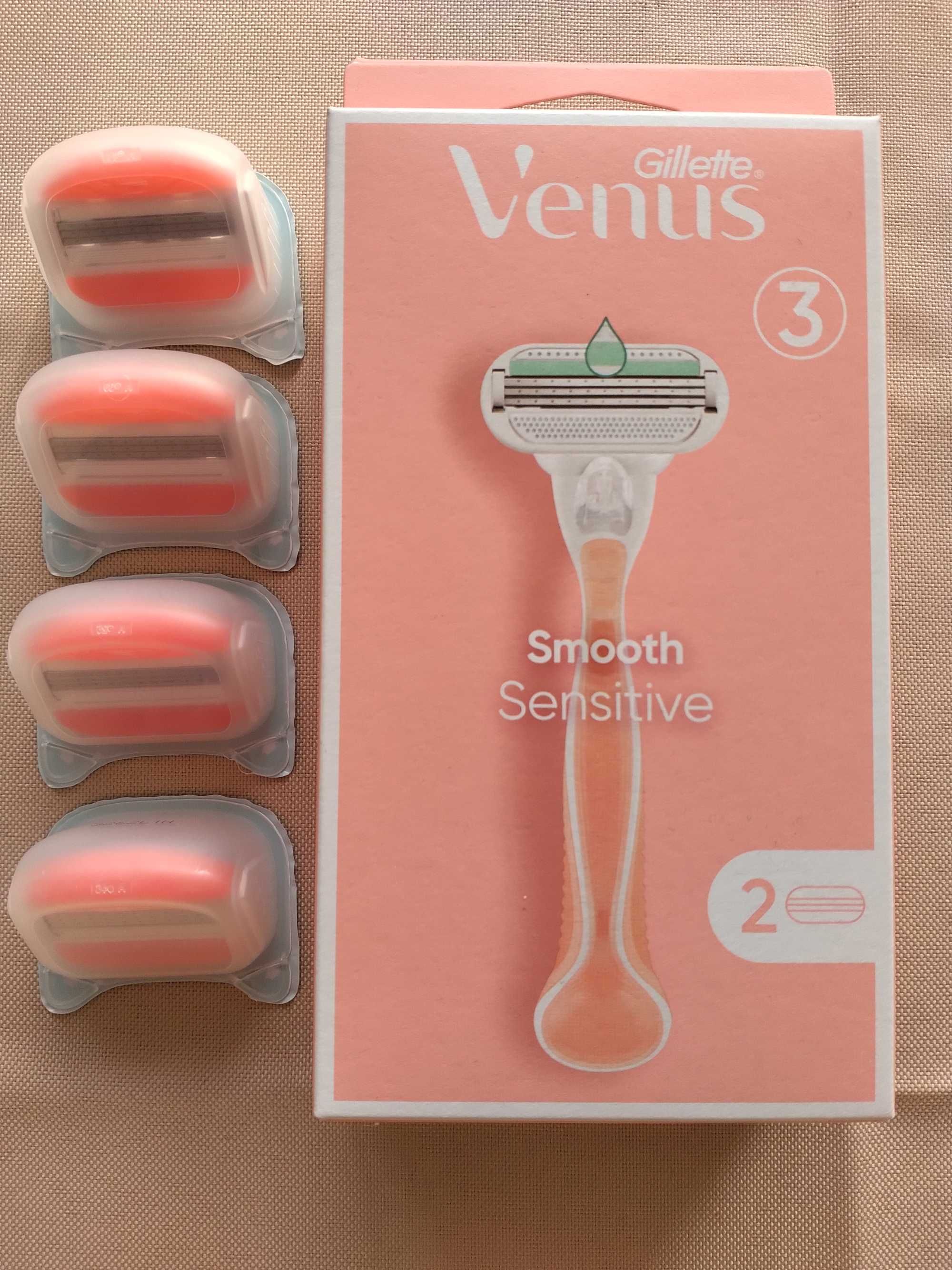 Gillette Venus Smooth Sensitive - rączka + 6 wkładów. Nowe, oryginalne