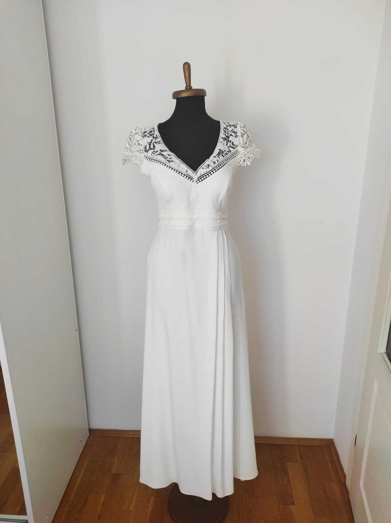 Suknia ślubna/ boho/ Agnes Bridal 2020/ ivory/ r. 36-38