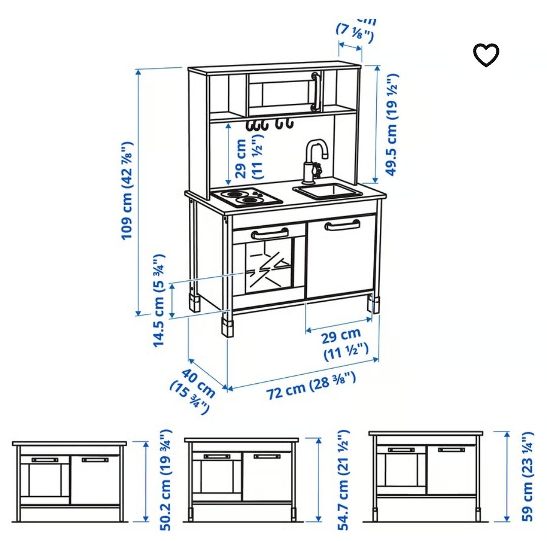 Kuchenka dziecięca Ikea + akcesoria