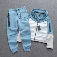 Спортивний костюм Nike Tech Fleece голубий с білим є ОПТ/ДРОП S-XL