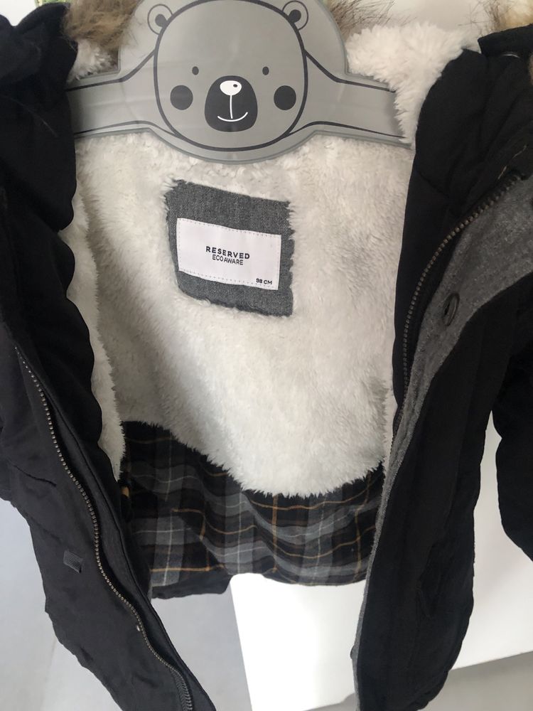 Kurtka chłopięca parka Reserved ocieplana 98