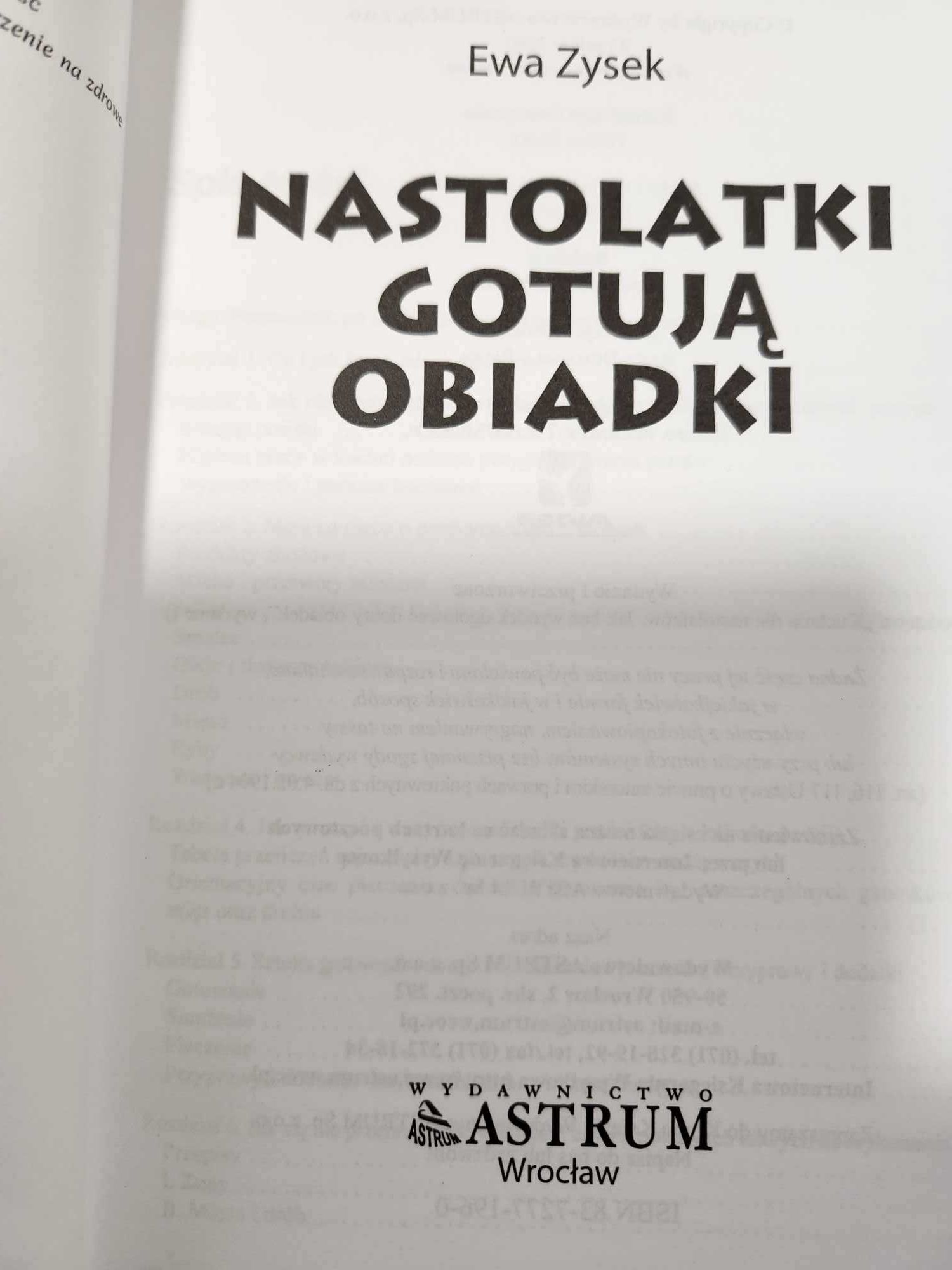 Nastolatki gotują obiadki Ewa Zysek 2000