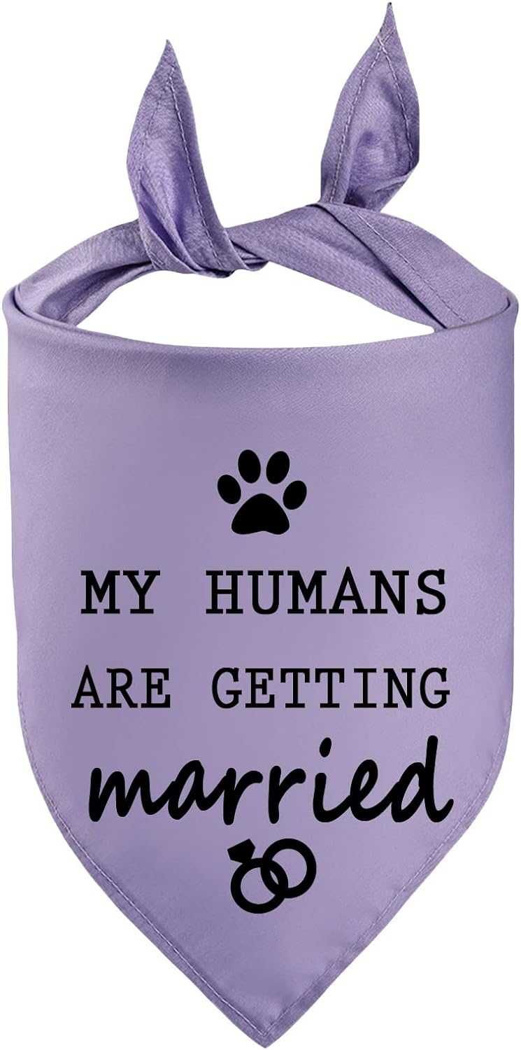Lenço para cães / gatos de noivos "My humans are getting married" NOVO