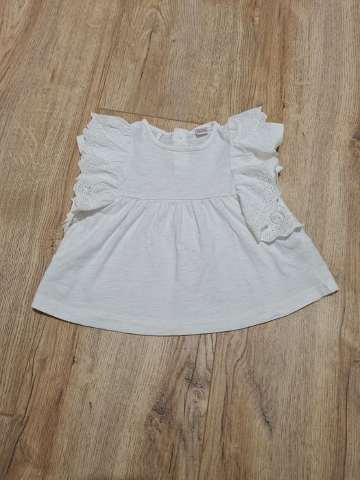 Biała bluzka typu motylek Zara rozm. 86