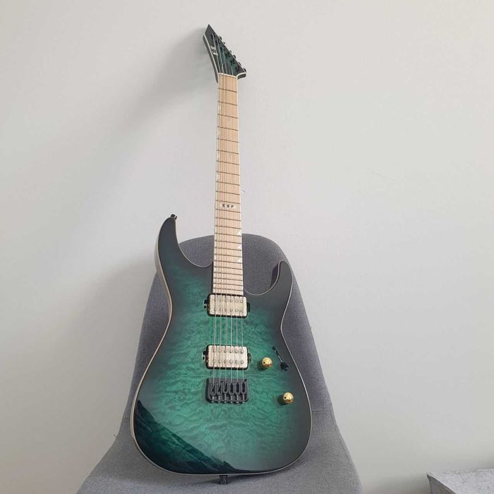 ESP E-II Mirage M-II NT turkusowy Bare knuckle Gotoh Hipshot Luminlay