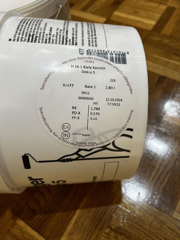 Farba flugger biały kaszmir 3 l