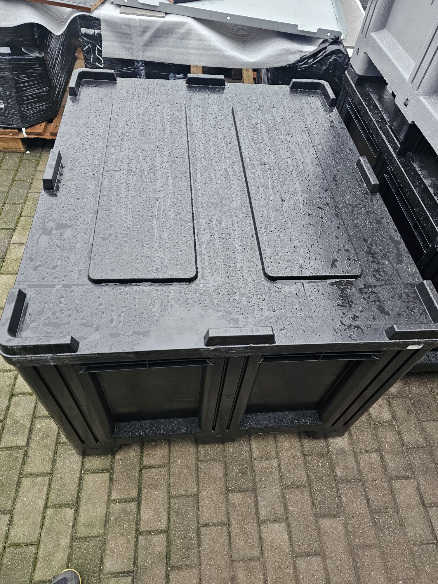 Skrzyniopaleta paleta skrzynia ogrodowa plastik 120x100x80