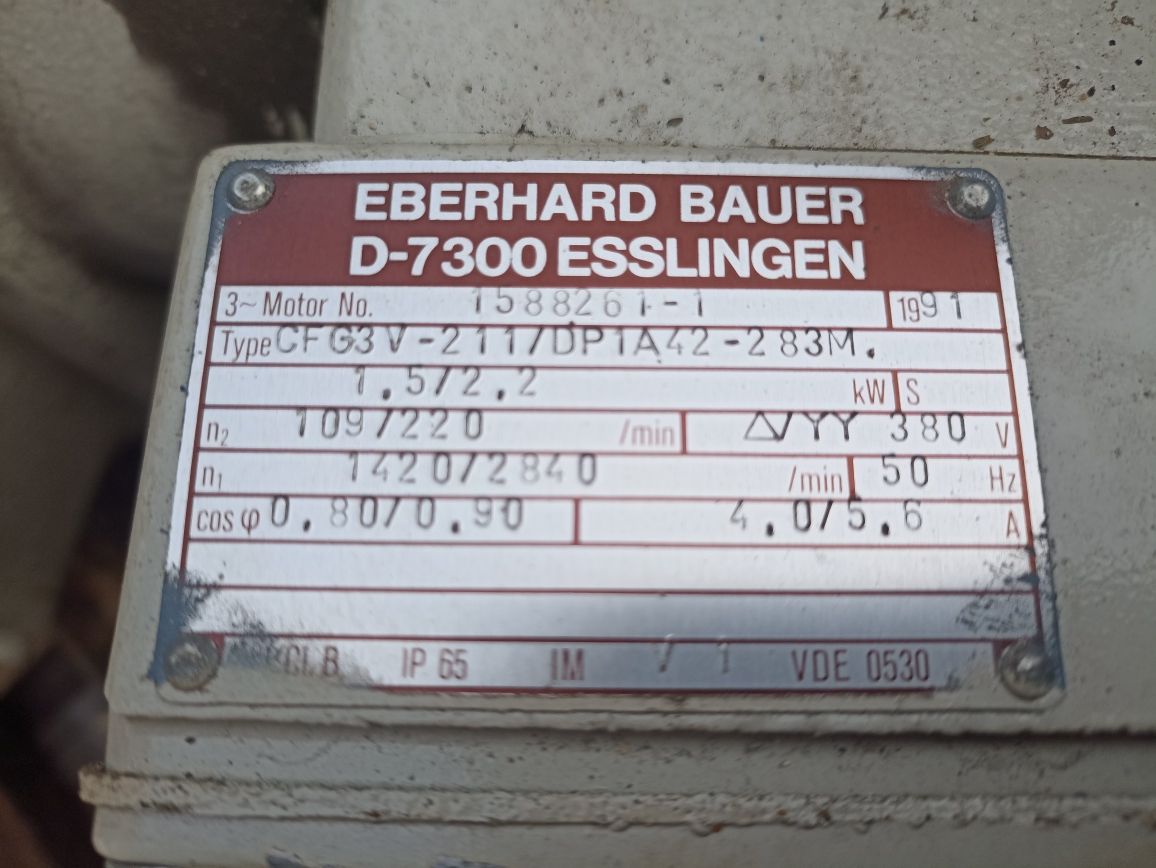 Motoreduktor EBERHARD Bauer 1,5 kW kołnierzowy przekładnia