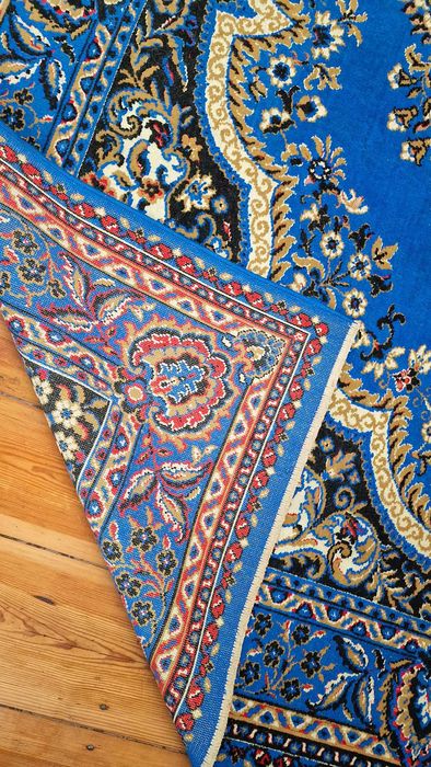 Duży, wyjątkowy perski dywan - rzadki niebieski kolor 370x278cm