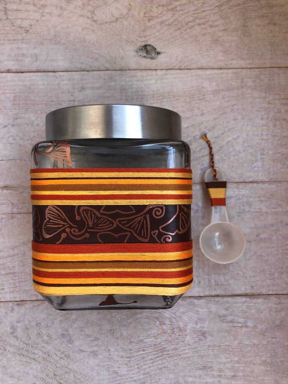 Ёмкость, банка для чая, кофе, круп 1200мл Ємність для  круп handmade