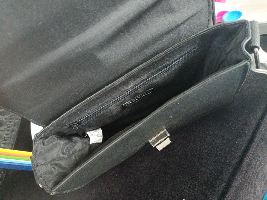 Torebka kuferek kopertówka centki szara