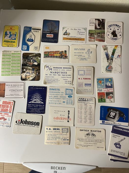 130 calendários de bolso Empresas décads 80/90