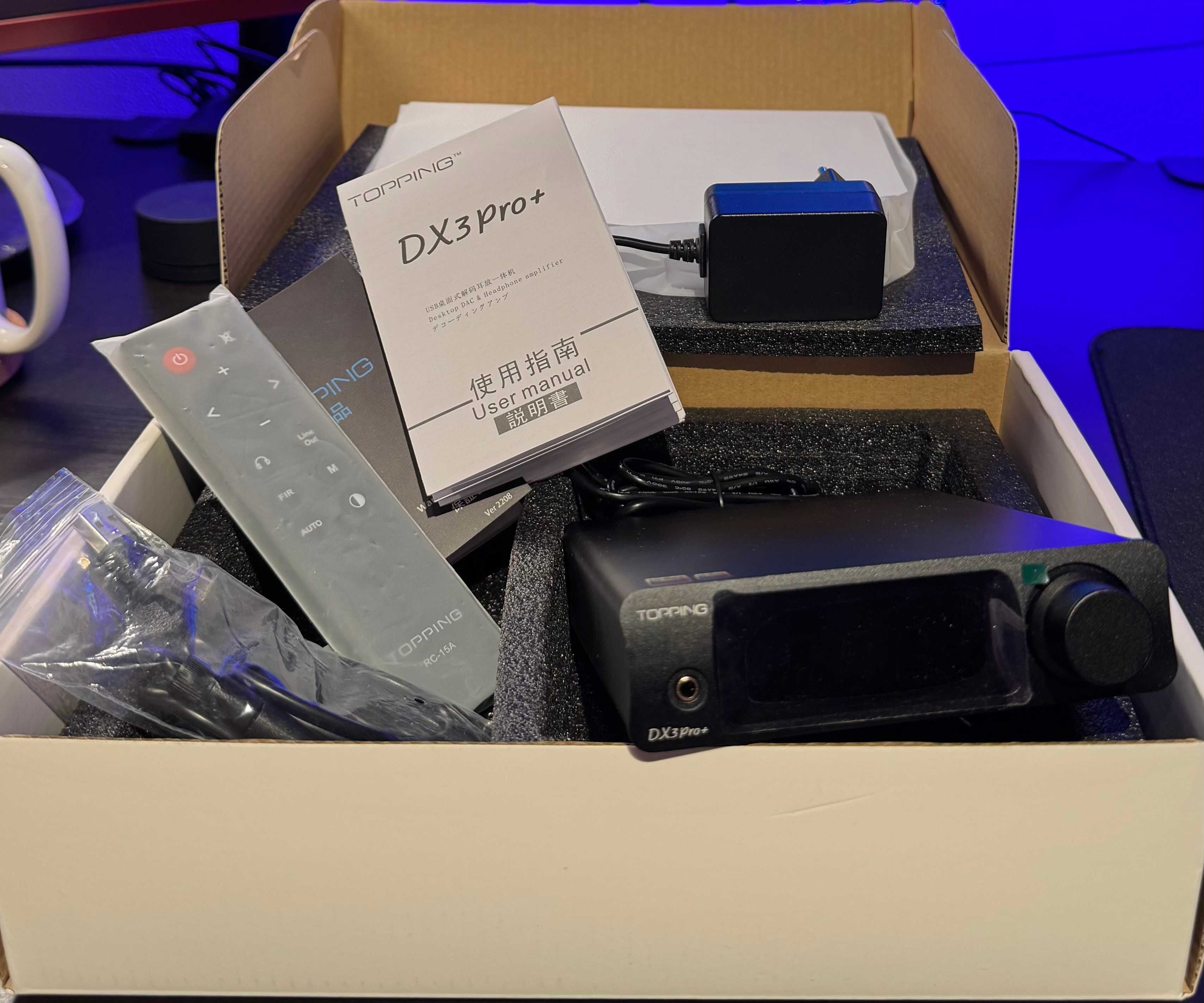 Topping DX3 Pro+ (czarny) Przetwornik DAC z Wzmacniaczem słuchawkowym