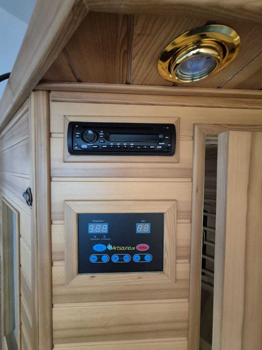 Sauna kabina infrared na podczerwień Artsauna 4os narożna bdb radio