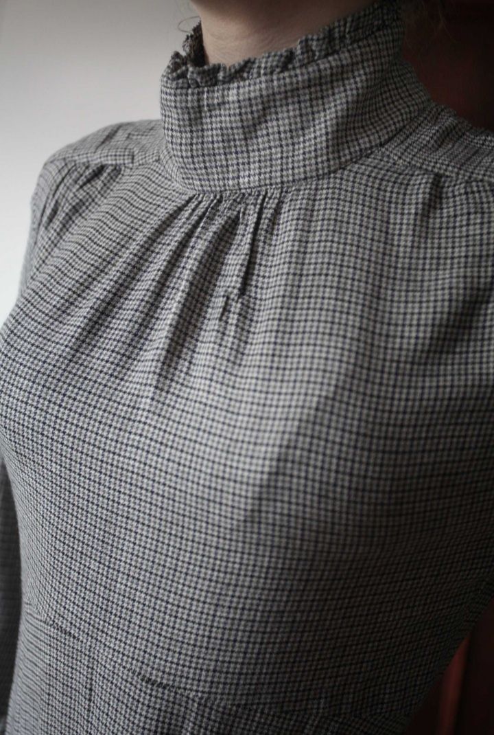 ZARA XS Stylowa długa sukienka w pepitkę dla szczupłej pani do biura